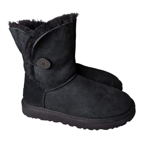 UGG Bailey Bow II Winter Boot 'Black' Size 7 - Picture 3 of 9